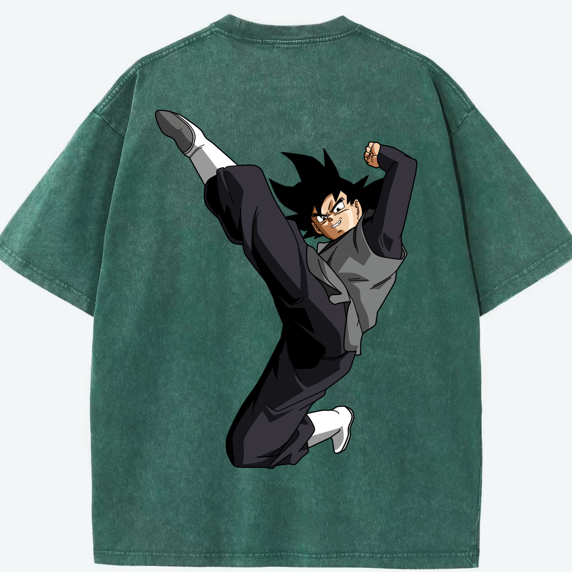 （画像用） ドラゴンボール ベジータ四世（Bejīta Yonsei）DRAGON BALL Vegeta IV 綿100% ヴィンテージ風 半袖Tシャツ（背面プリント）